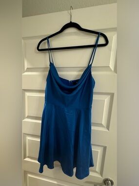 Lulus fanciful flirt cowl neck skater dress